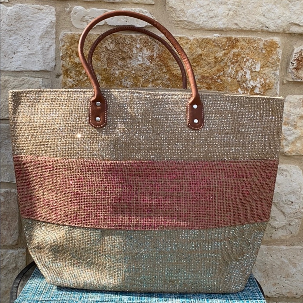 Large Straw Beach Bag